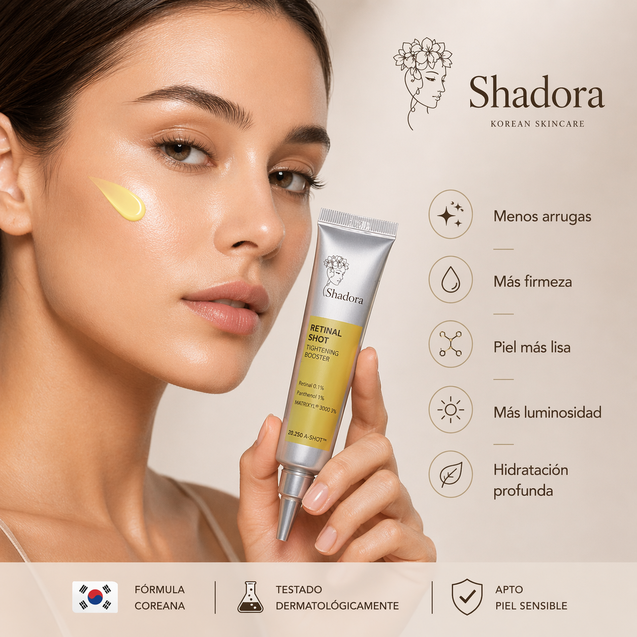 Shadora Sérum Vita A con Retinol – Efecto Lifting y Piel Lisa