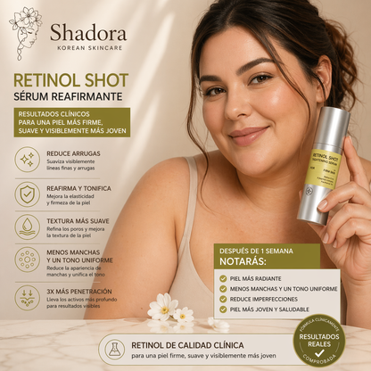 Shadora Retinol Shot™ – Sérum Reafirmante Intensivo